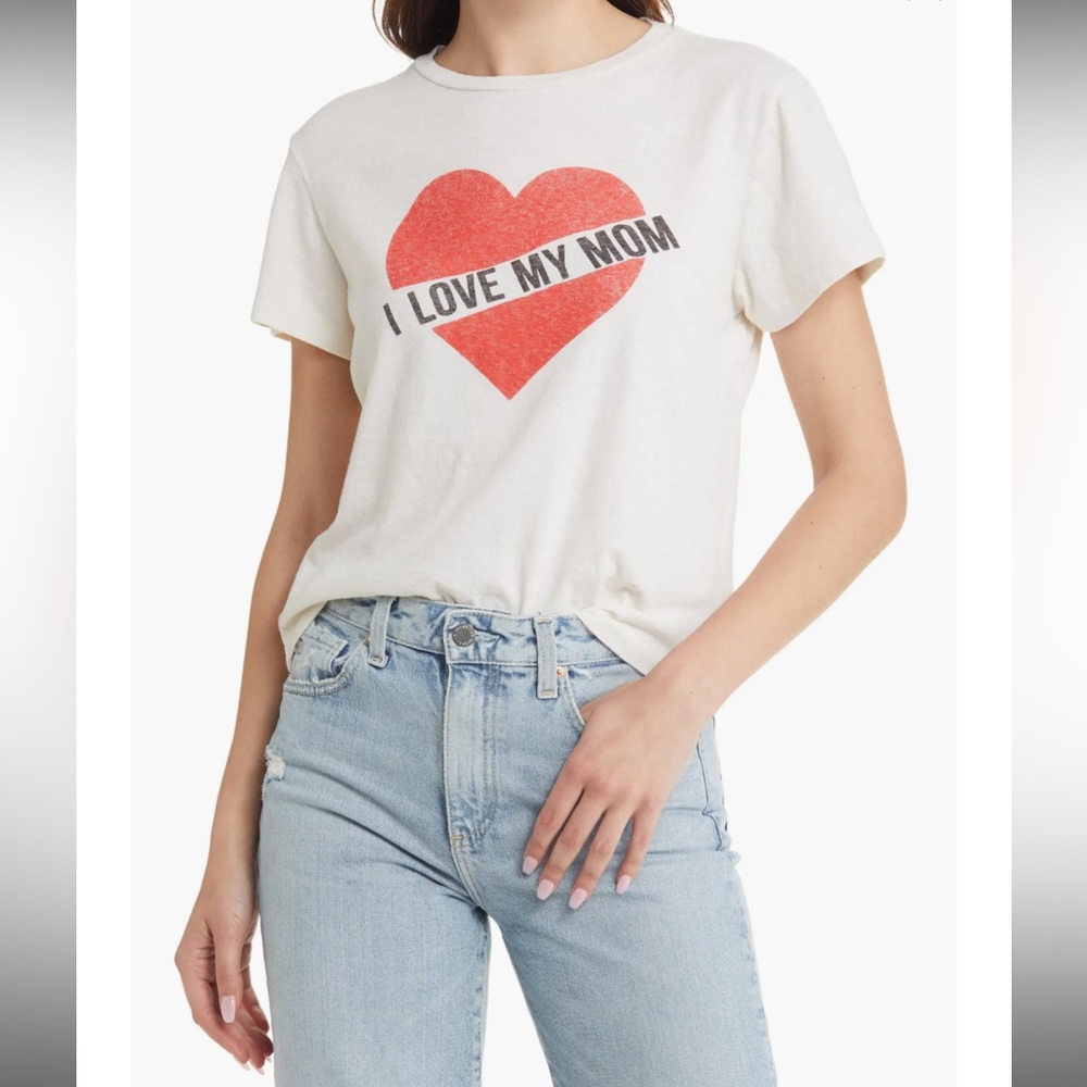 Re/done I love my mom shirt size medium